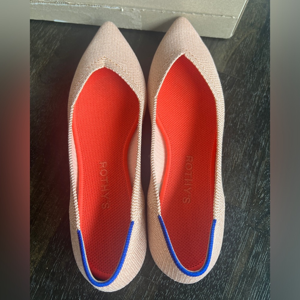 Rothy’s The Point Rose Metallic Women’s Size 8